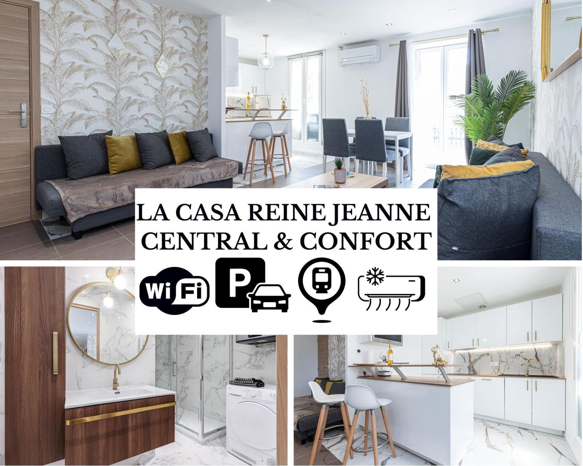 Appartamento La Casa Reine Jeanne- Central Pres De La Gare - Wifi - Parking - Neuf Et Confort Nizza Esterno foto