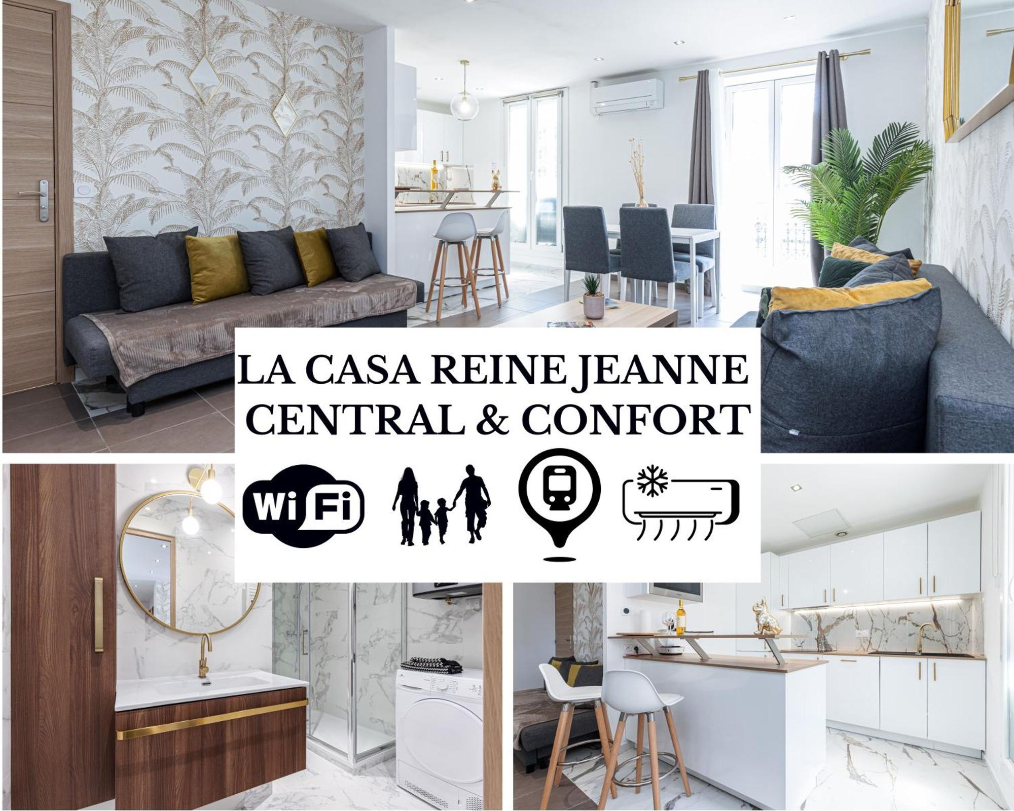 Appartamento La Casa Reine Jeanne- Central Pres De La Gare - Wifi - Parking - Neuf Et Confort Nizza Esterno foto